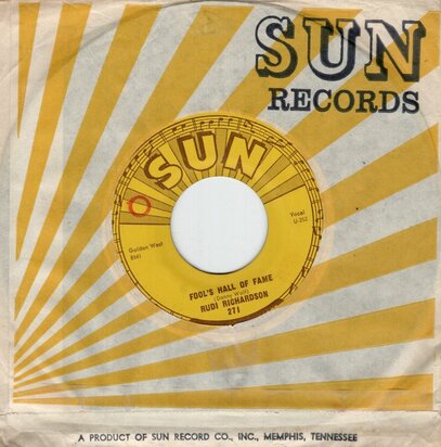 Rudi Richardson - Fools Hall Of Fame + Why Should I Cry (Vinylsingle)