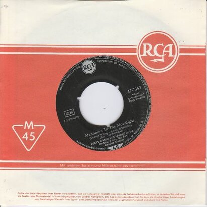 Perry Como - Mandolins in the moonlight + Love makes the world go round (Vinylsingle)