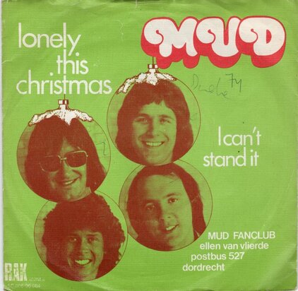 Mud - Lonely this christmas + I can't stand it (Vinylsingle)