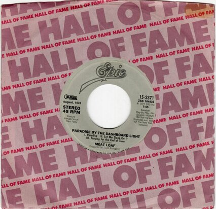 Meat Loaf - Paradise by the dashboard light + You took the words (Vinylsingle)