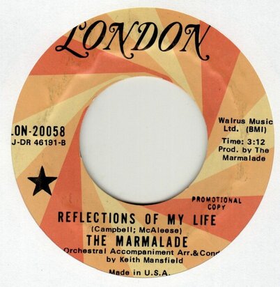 Marmalade - Reflections of my life + Rollin my thing (Vinylsingle)