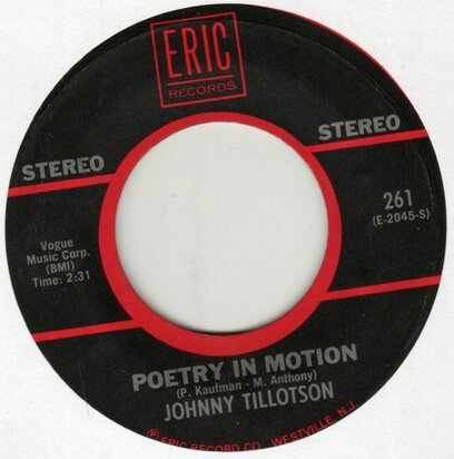 Johnny Tillotson - Poetry in motion + Send me the pillow you dream on (Vinylsingle)