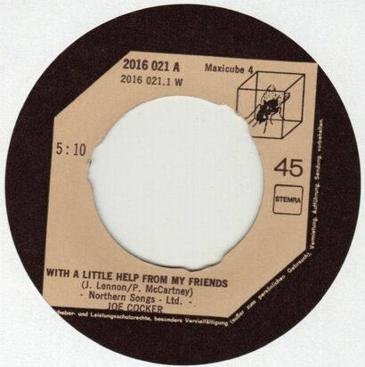Joe Cocker - With a little help from my friends + Delta lady + the Letter (Vinylsingle)