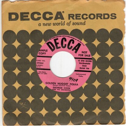 Georgie Cook - Golden Nugget Polka + Mister Polkaman (Vinylsingle)