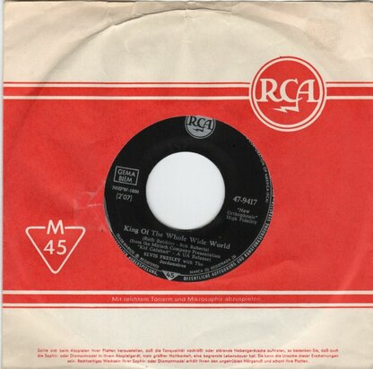 Elvis Presley - King of the whole wide world + Home is where the heart is (Vinylsingle)