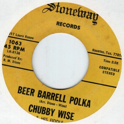 Chubby Wise - Beer Barrell Polka + Big Beaver (Vinylsingle)