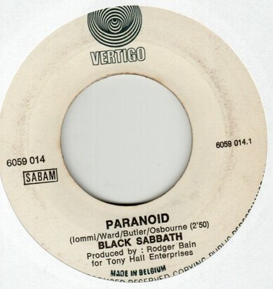 Black Sabbath - Paranoid + Rat salad (Vinylsingle)