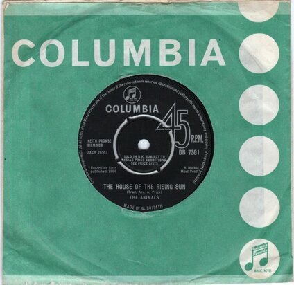 Animals - House of the rising sun + Talkin' bout you (Vinylsingle)