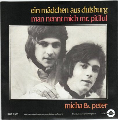Micha & Peter - Ein Mdchen Aus Duisburg + Man Nennt Mich Mr. Pitiful (Vinylsingle)