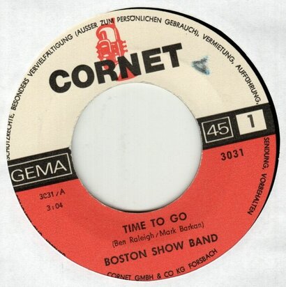 Boston Show Band - Time To Go + Wow Wow Wow (Vinylsingle)