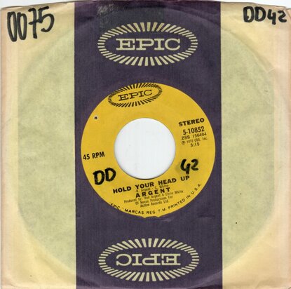 Argent - Hold your head up + Closer to heaven (Vinylsingle)