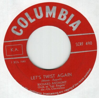 Richard Anthony - Let's Twist Again + Laissez Entrer Le Ciel (Vinylsingle)