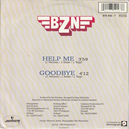BZN - Help me + Goodbye (Vinylsingle)