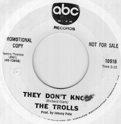 The Trolls - They Don't Know + There Was A Time (Vinylsingle)