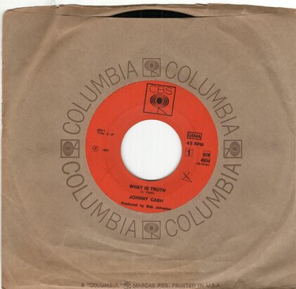Johnny Cash - What is truth + Sing a traveling song (Vinylsingle)