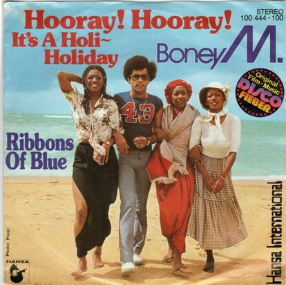 Boney M. - Hooray hooray it's a holi holiday + Ribbons of blue (Vinylsingle)
