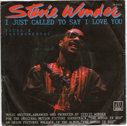 Stevie Wonder - I just called to say I love you + (instr.) (Vinylsingle)