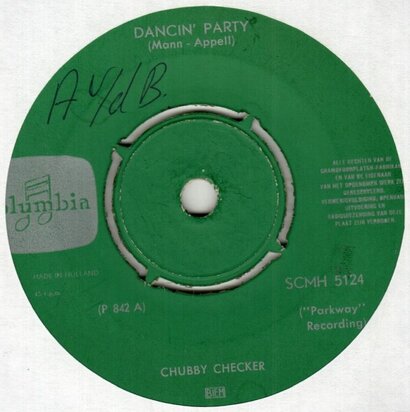 Chubby Checker - Dancin' party + Gotta get myself together (Vinylsingle)