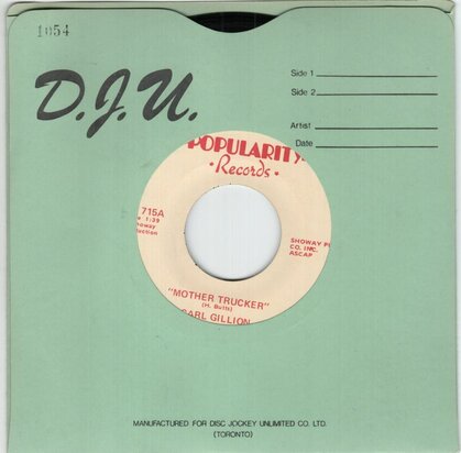 Carl Gillion - Mother Trucker + What She Don't Know (Vinylsingle)