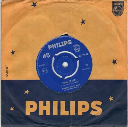 Zangeres Zonder Naam - Vroeg Of Laat + Ik Ga Pappie Tegemoet (Vinylsingle)