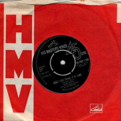 Mike Berry - Don't You Think It's Time + Loneliness (Vinylsingle)