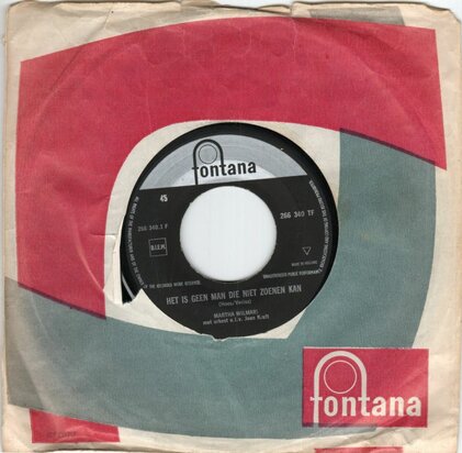 Martha Wilmari - Het is geen man die niet zoenen kan + Lekker troeleke (Vinylsingle)
