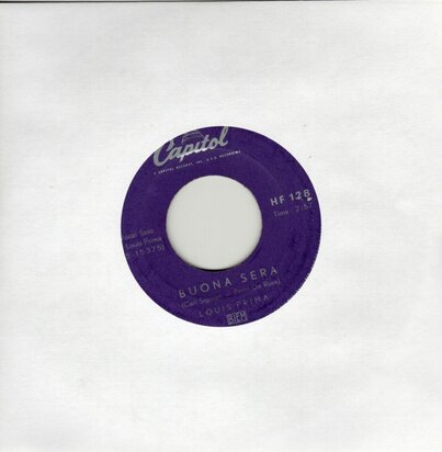Louis Prima - Buona sera + Oh Marie (Vinylsingle)