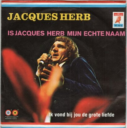 Jacques Herb - Is Jacques Herb mijn echte naam + Ik vond bij jou de grote liefde (Vinylsingle)