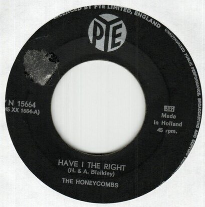 Honeycombs - Have I the right + Please don't pretend again (Vinylsingle)