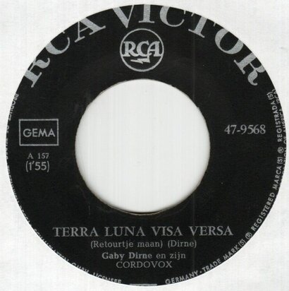 Gaby Dirne's Jukeboxers - Terra Luna Visa Versa + Lo Studente Passa (Vinylsingle)
