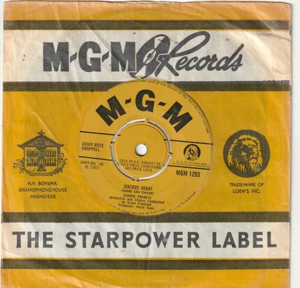 Conny Francis - Jealous heart + Can I rely on you (Vinylsingle)