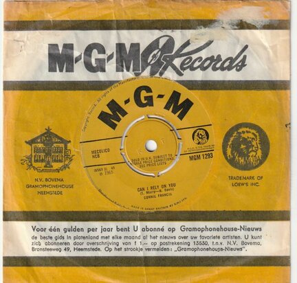 Conny Francis - Jealous heart + Can I rely on you (Vinylsingle)