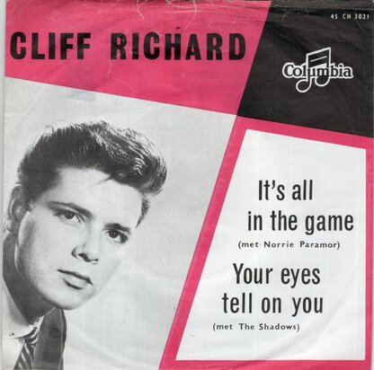 Cliff Richard - It's all in the game + Your eyes tell on you (Vinylsingle)