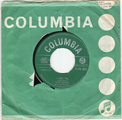 Cliff Richard - I love you + D in love (Vinylsingle)