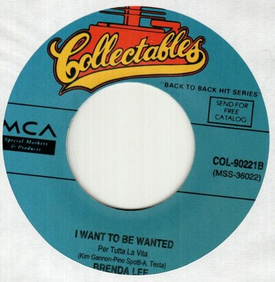 Brenda Lee - Sweet nothin's + I want to be wanted (Vinylsingle)