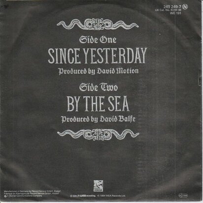 Strawberry Switchblade - Since yesterday + Bye the sea (Vinylsingle)