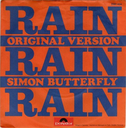 Simon Butterfly - Rain Rain Rain + Rainbow (Vinylsingle)