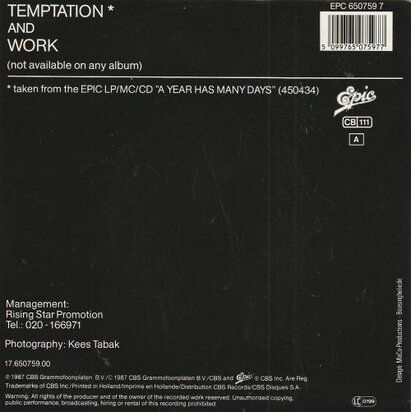 Richenel - Temptation + Work (Vinylsingle)