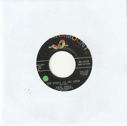 Paul Anka - The story of my love + Tell me that you love me (Vinylsingle)