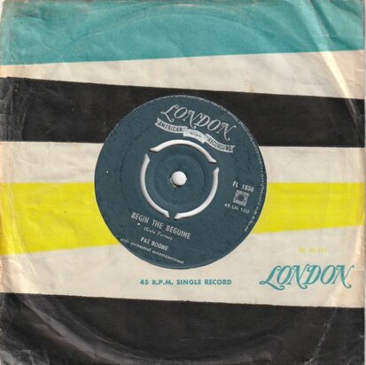 Pat Boone - Chattanoogie shoe shine boy + Begin the beguin. (Vinylsingle)