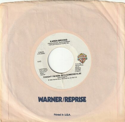 Karen Brooks - Tonight I'm Here With Someone Else + Give It Up (Vinylsingle)
