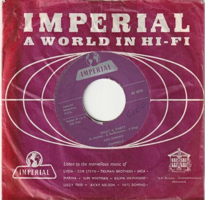 Fats Domino - What a party + Rockin' bicycle (Vinylsingle)