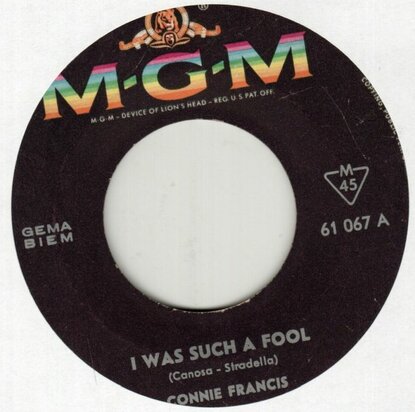 Conny Francis - I was such a fool + He thinks I still care (Vinylsingle)