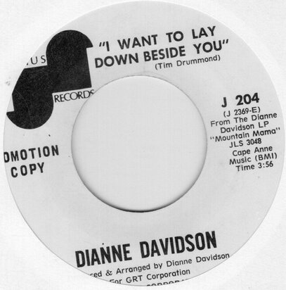 Dianne Davidson - I Want To Lay Down Beside You + Ain't Gonna Be Treated This Way (Vinylsingle)
