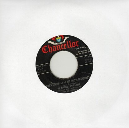 Frankie Avalon - Don't trow away all those teardops + Talk, talk, talk (Vinylsingle)