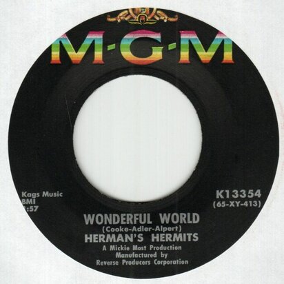 Herman's Hermits - Wonderful world + Traveling Light (Vinylsingle)