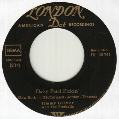 Jimmy Gilmer - Daisy petal pickin' + When my tears have.. (Vinylsingle)