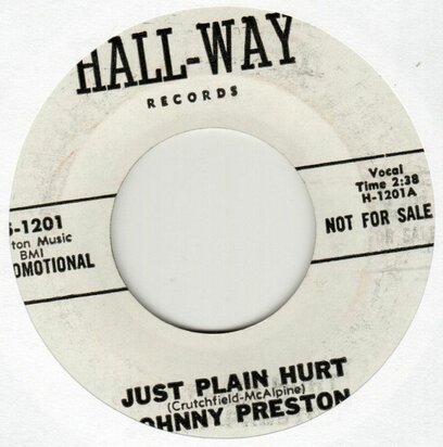 Johnny Preston - All Around The World + Just Plain Hurt (Vinylsingle)