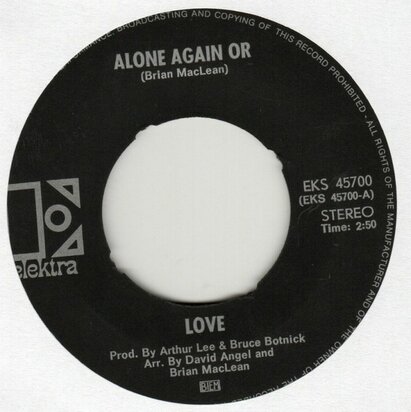 Love - Alone Again Or + Good times (Vinylsingle)
