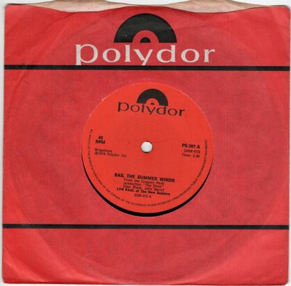 Lyn Paul - Sail The Summer Winds + Lay Me Down (Vinylsingle)
